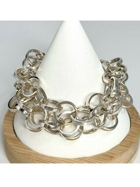 RARE Tiffany & Co. Sterling Silver Paloma Picasso Multi-Chain Toggle Bracelet